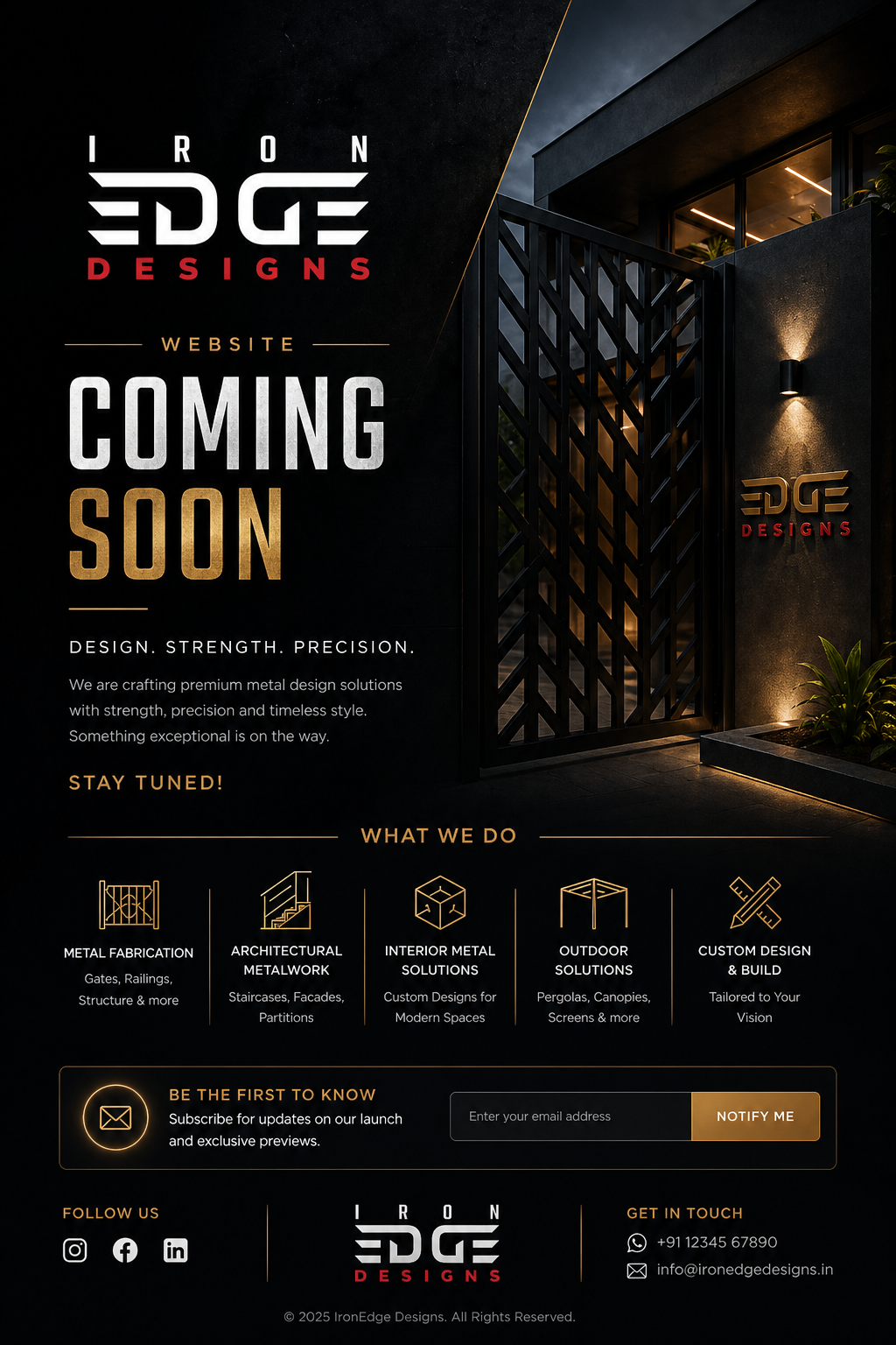 Luxury facade screen project by IronEdge Designs